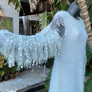 BSB collection statement sleeve textured sweater dress